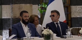 Macron'un Şam ziyareti güneş gözlükleriyle tarihe geçti
