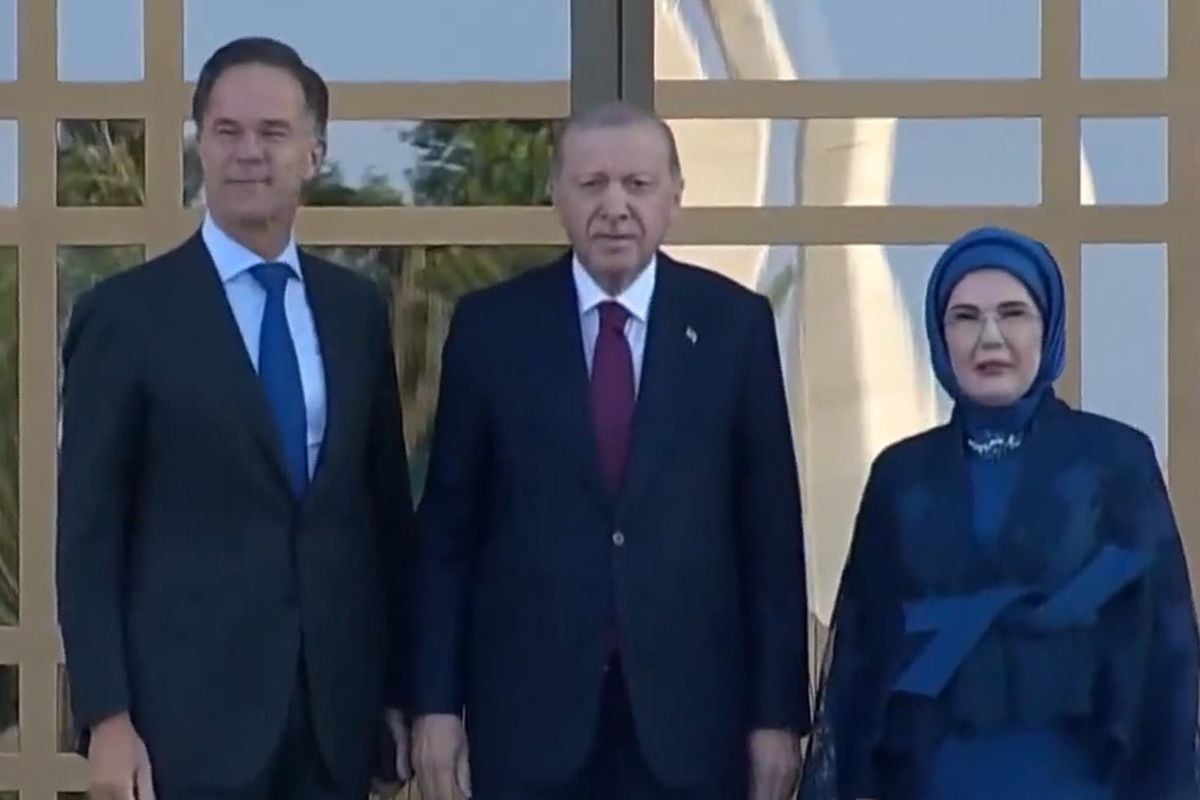 Beştepe'deki karşılamada dikkat çeken anlar