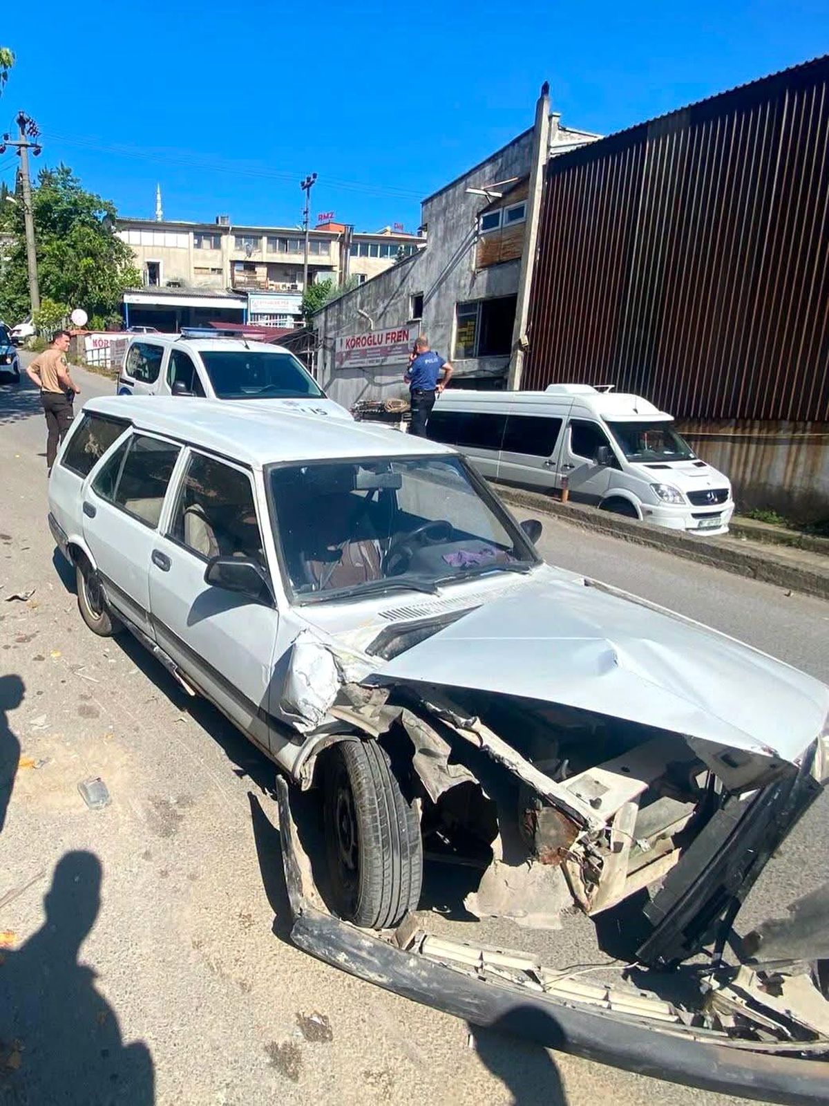 Zonguldak Alaplı'da meydana gelen kaza sonrası olay yeri