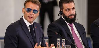 Suriye Cumhurbaşkanı Şara ile Fransa Cumhurbaşkanı Macron, Suriye-Fransa Ekonomi Forumu'nda konuştu