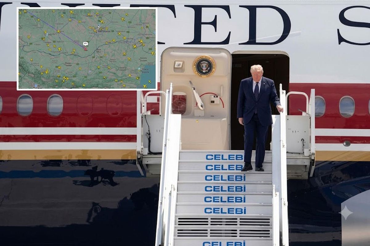 Trump'ın Ankara uçuşunu 100 binden fazla kişi takip etti