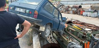Vezirköprü'de yoldan çıkan otomobilin sürücüsü yaralandı