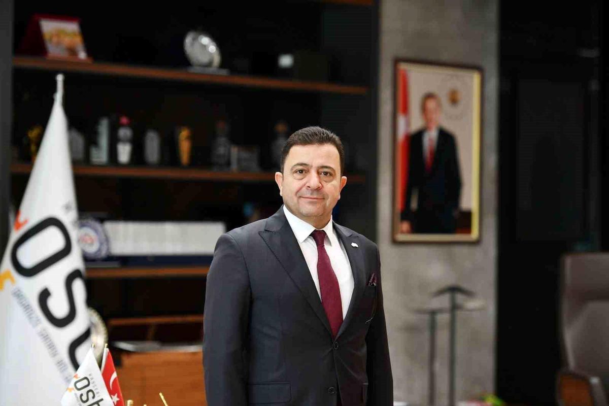 Kayseri Organize Sanayi Bölgesi Başkanı Mehmet Yalçın açıklama yaparken