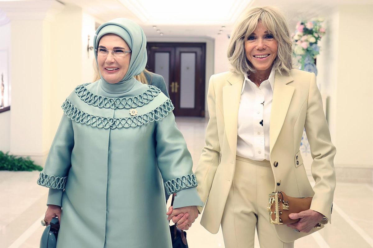 Emine Erdoğan, lider eşlerini Çankaya Köşkü'nde ağırladı