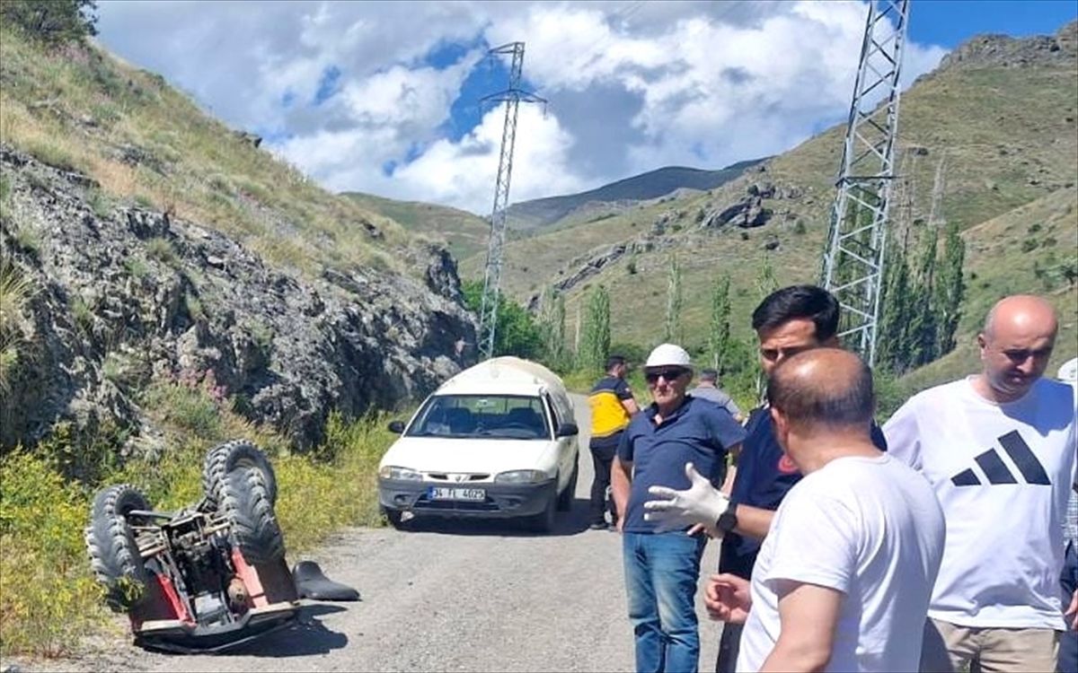 Erzurum'da devrilen ATV'nin sürücüsü öldü