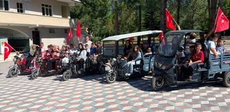 Kargı'da elektrikli araçlarla yaz Kur'an kursu için konvoy düzenlendi
