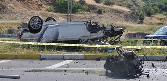 Konya'da refüje çarpan otomobildeki 3 kişi yaralandı
