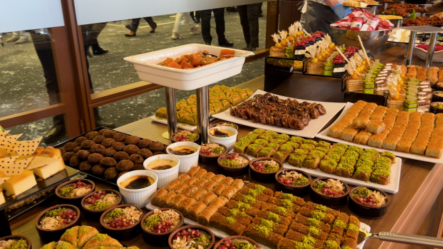 Turkish dessert buffet
