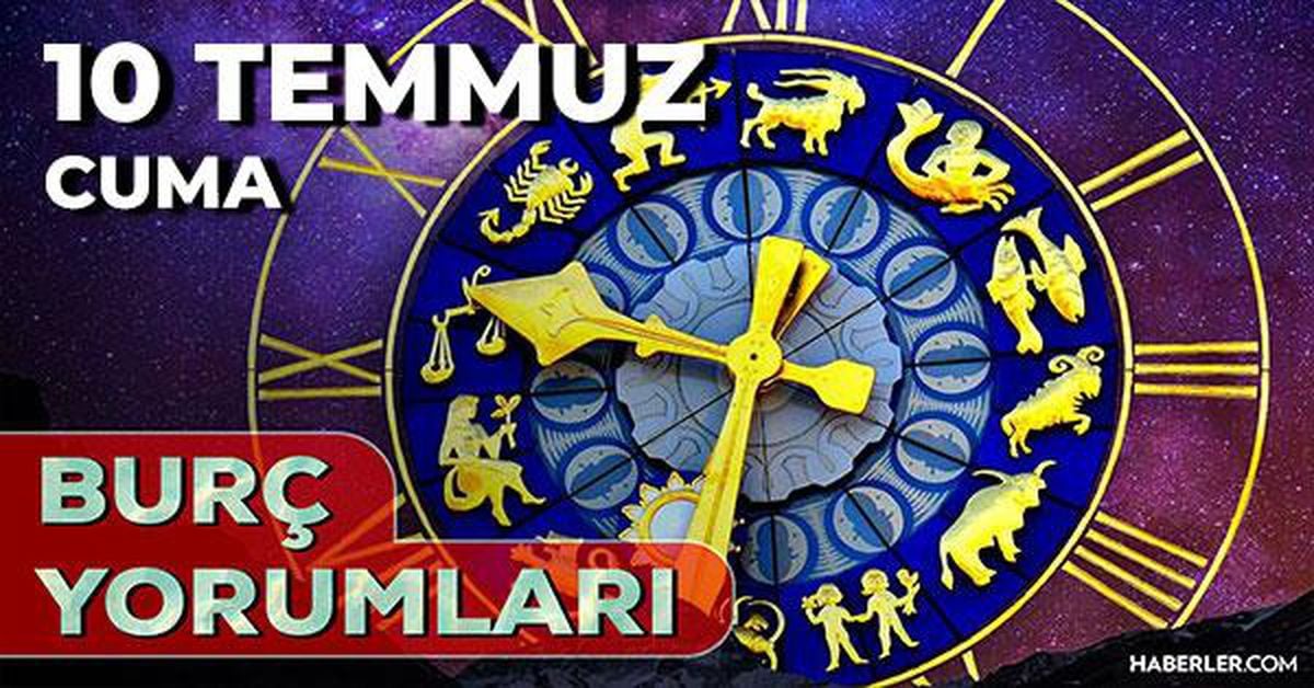 10 Temmuz 2026 günlük burç yorumları için bir astroloji temalı görsel.