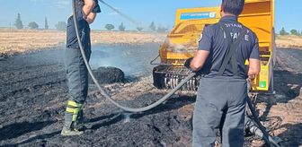 Adıyaman'da balya makinesinde çıkan yangın söndürüldü