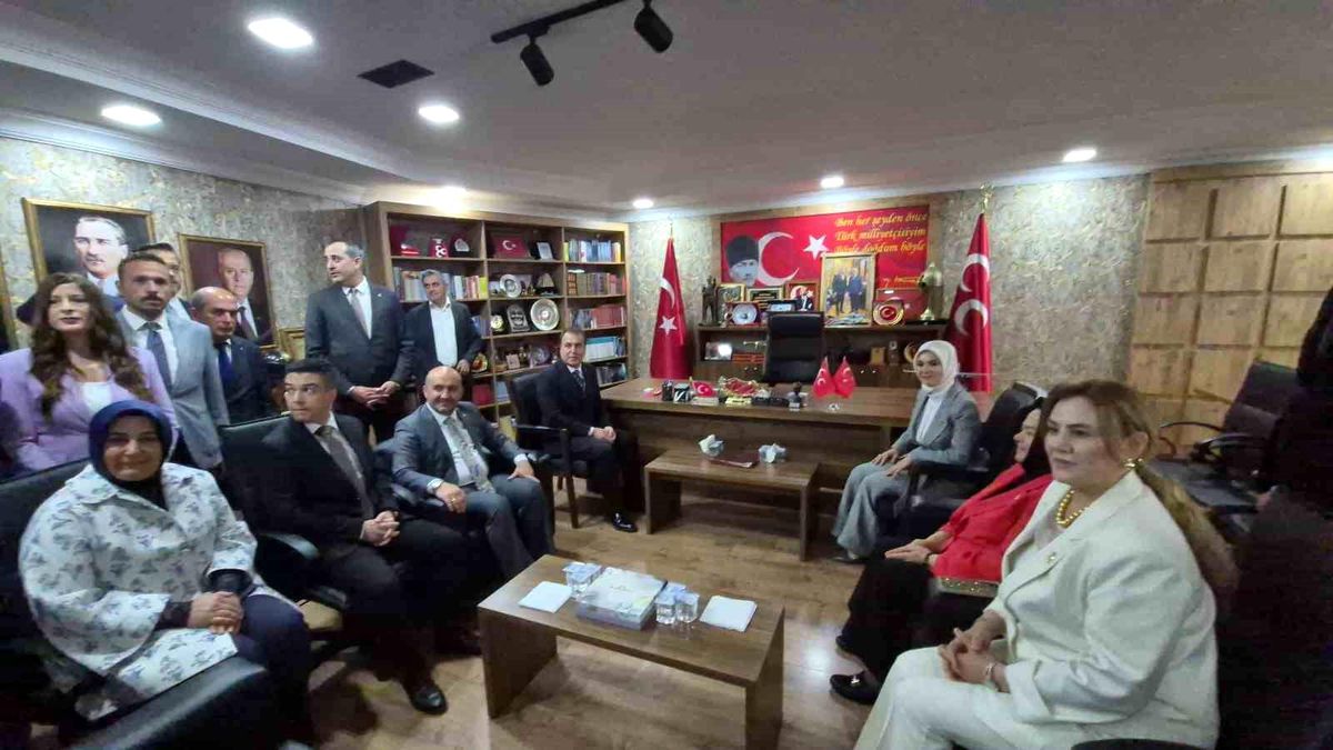 Aile ve Sosyal Hizmetler Bakanı Mahinur Özdemir Göktaş'ın MHP Eskişehir İl Başkanı Ayhan Sezer'i ziyareti.