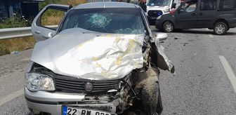 Edirne'de otomobille kamyonetin çarpıştığı kazada 6 kişi yaralandı