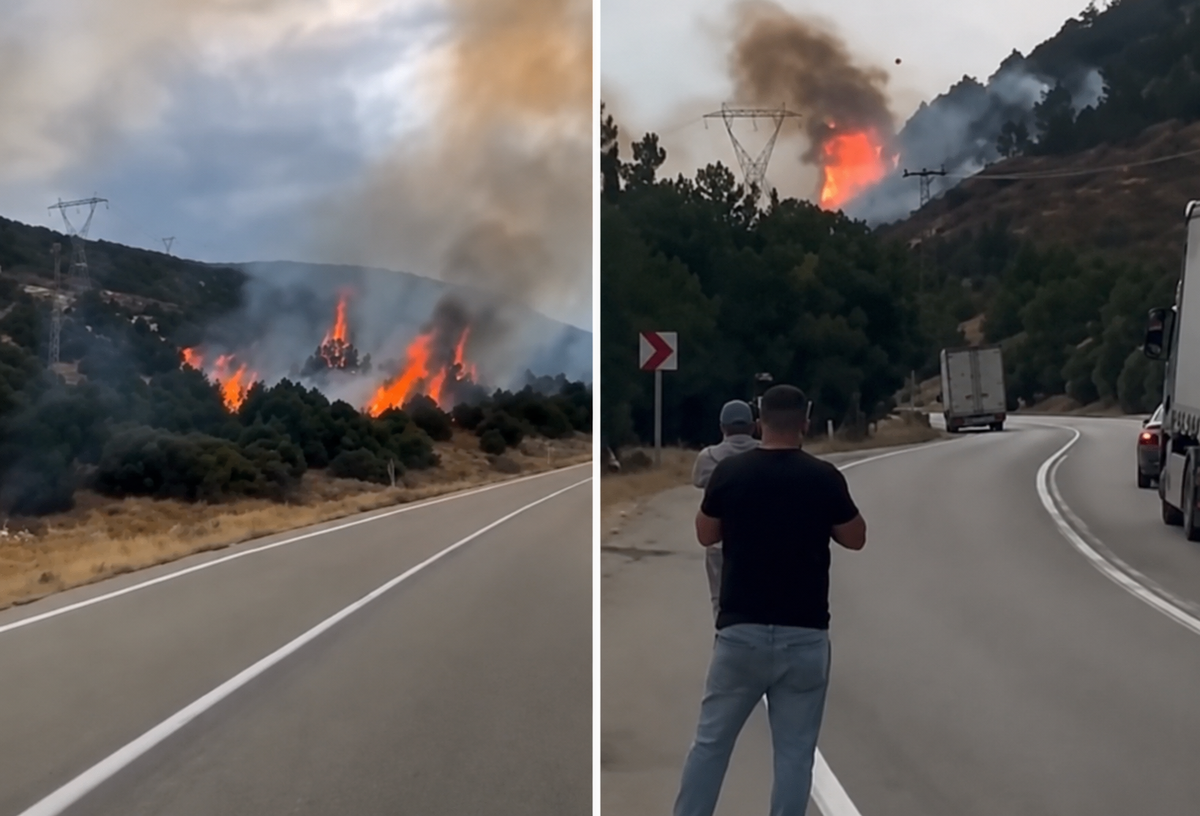 Isparta korkutan yangın, alevler ormana sıçradı