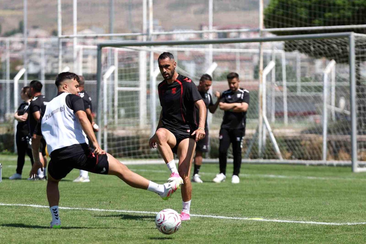Sivasspor antrenmanından bir görünüm