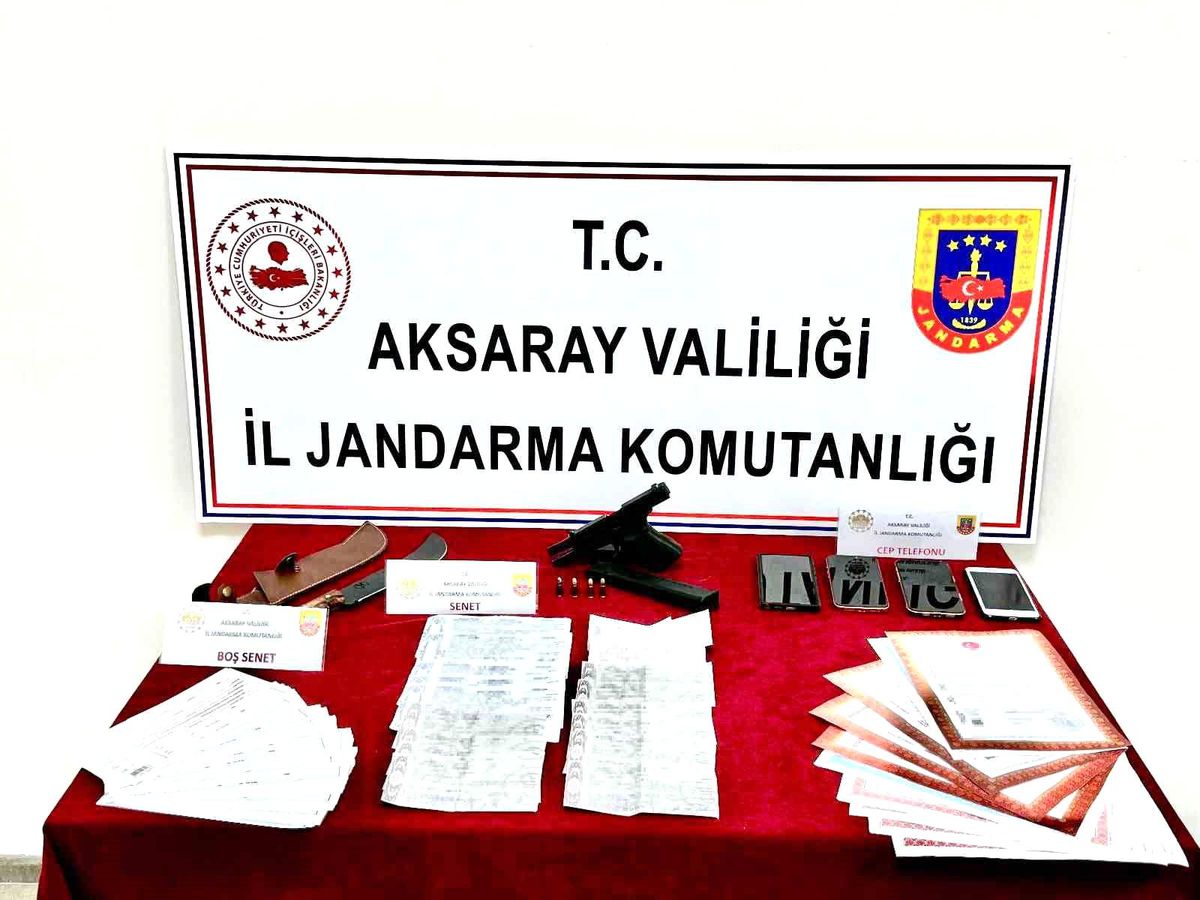 Aksaray'da tefeci operasyonu: 1 tutuklama