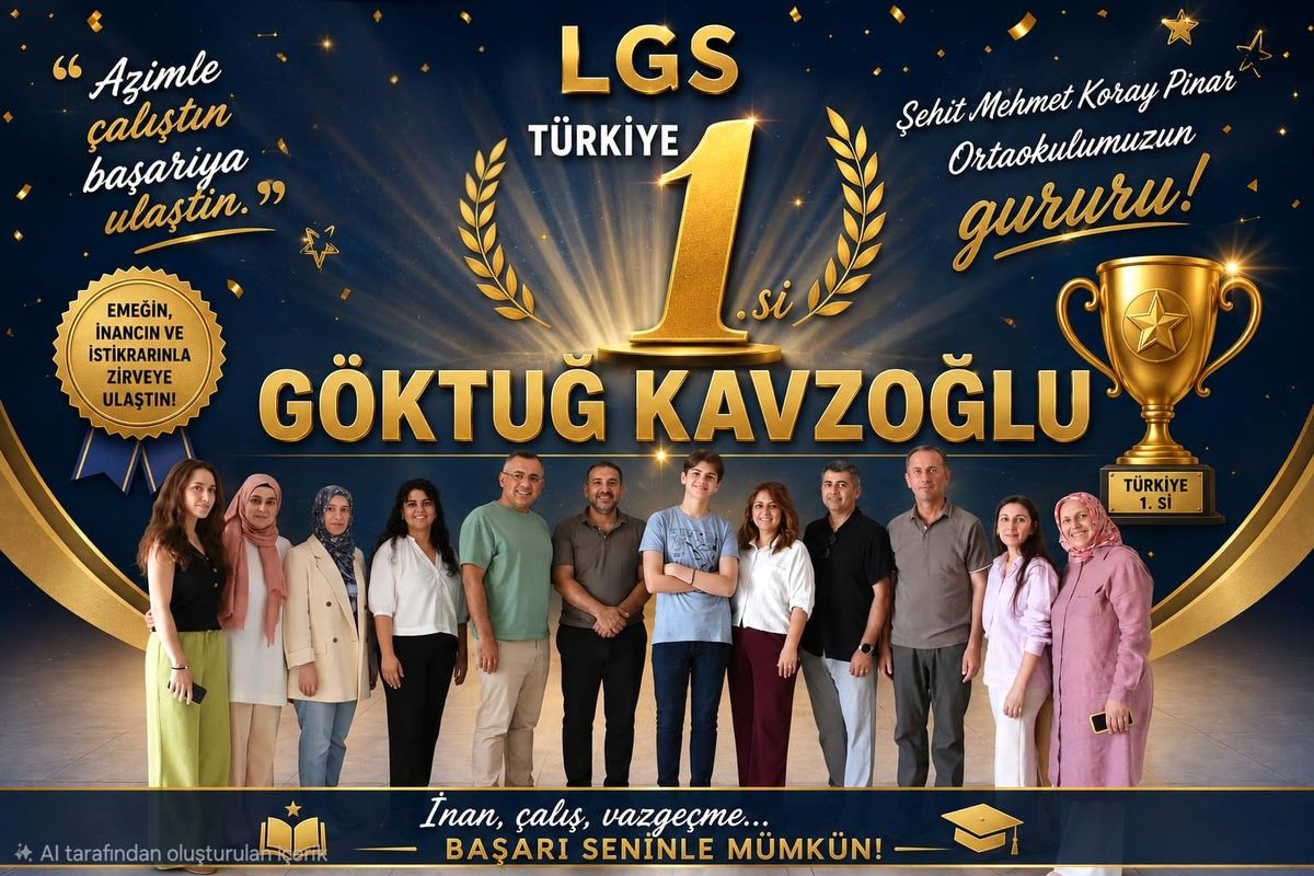 Bursa'dan LGS Gururu: Göktuğ Kavzoğlu 500 Tam Puanla Türkiye Birincisi Oldu