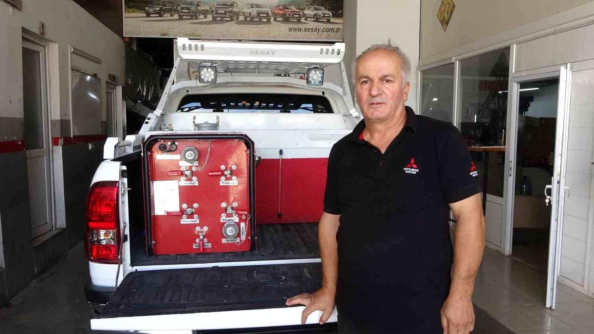 Büyük yangından etkilenen oto tamircisi orman yangınlarına hızlı müdahale aracı geliştirdi