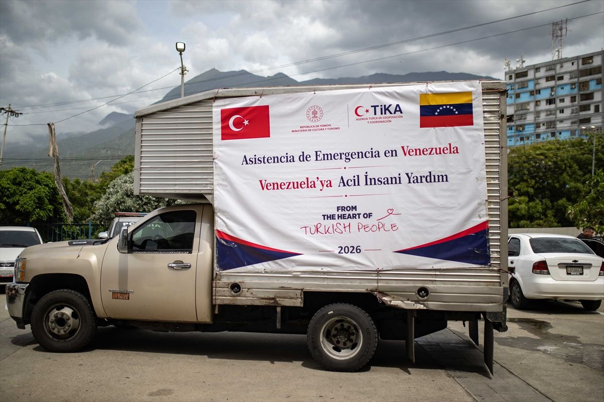TİKA tarafından Venezuela'daki depremzedelere ulaştırılan yardım malzemeleri.