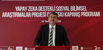 Yapay Zeka Destekli Sosyal Bilimsel Araştırmalar Projesi'nin kapanış programı yapıldı