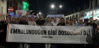 Ayasofya'nın açılış yıl dönümünde gençlik yürüyüşü