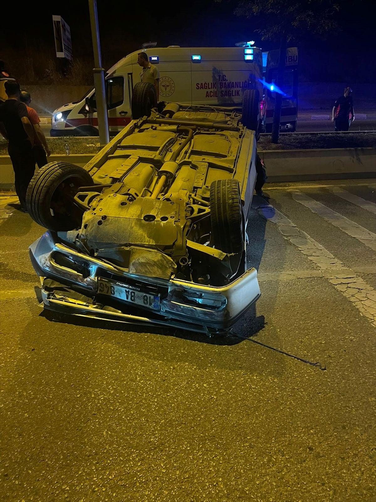 Çankırı'da takla atan otomobildeki 5 kişi yaralandı