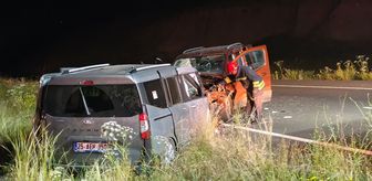 Erzurum'da iki otomobilin çarpıştığı kazada 4 kişi yaralandı