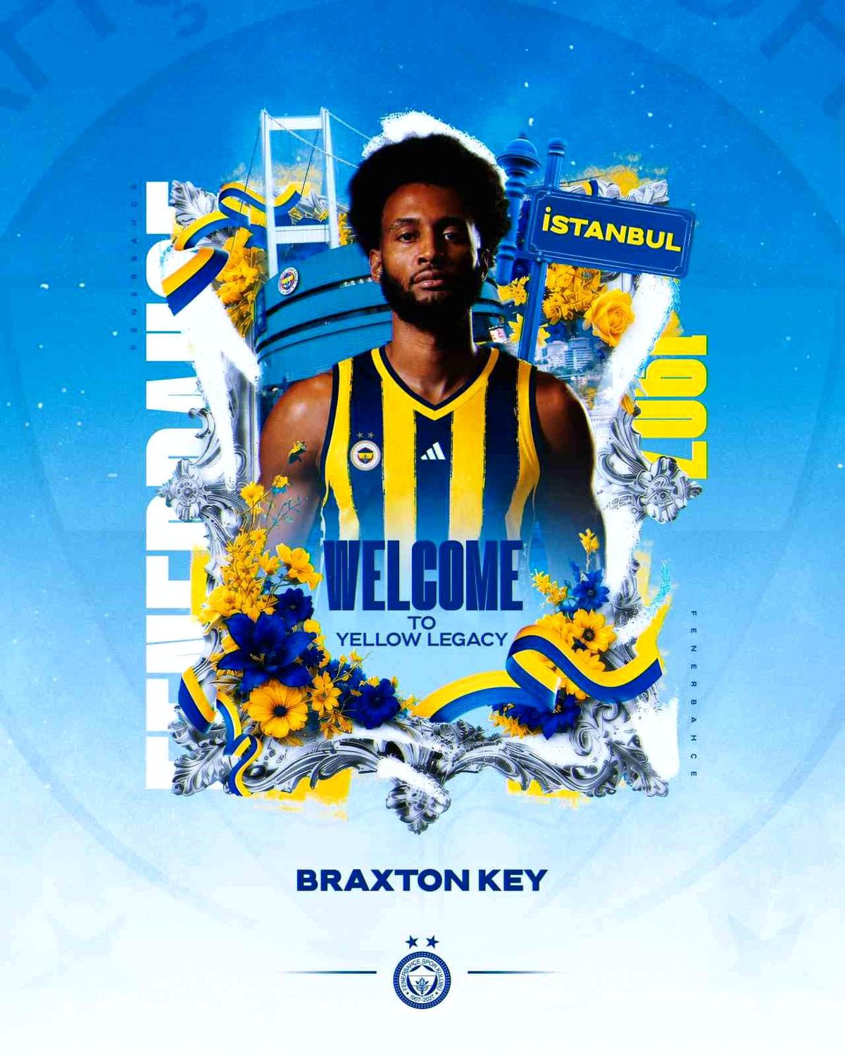 Fenerbahçe Beko basketbol takımının yeni transferi Braxton Key'in fotoğrafı