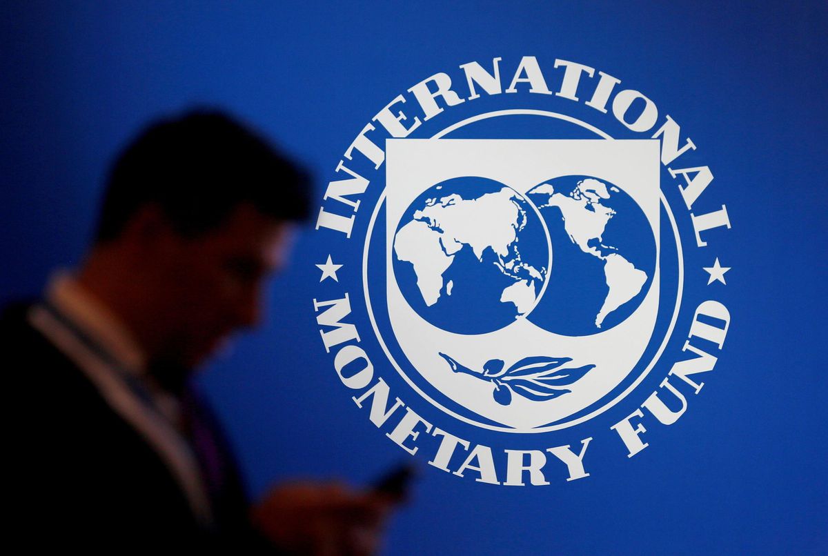 IMF logosu ve dijital para sembolleri