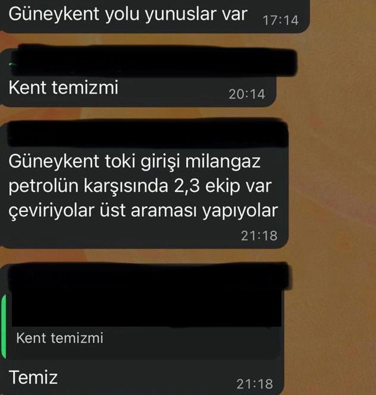 Kırşehir'de jandarma ekiplerince WhatsApp gruplarına yönelik gerçekleştirilen operasyonda gözaltına alınan şüpheliler.