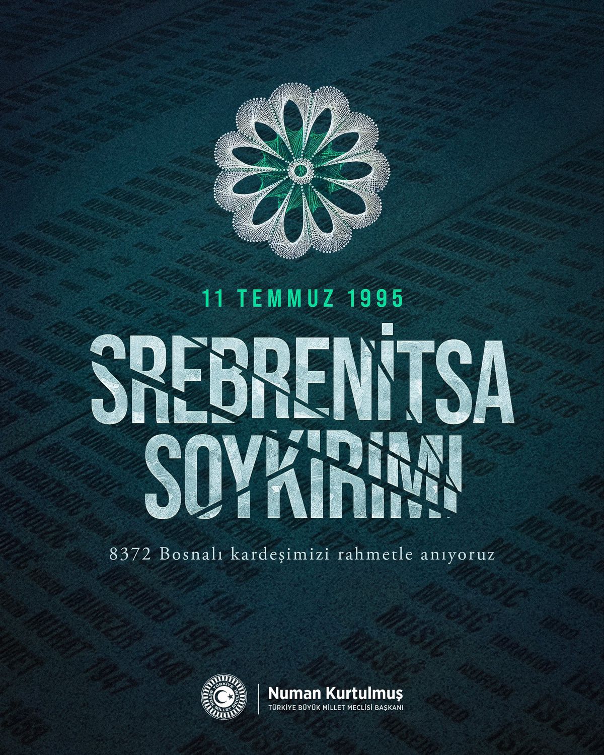 TBMM Başkanı Numan Kurtulmuş Srebrenitsa Soykırımı ile ilgili açıklama yapıyor.