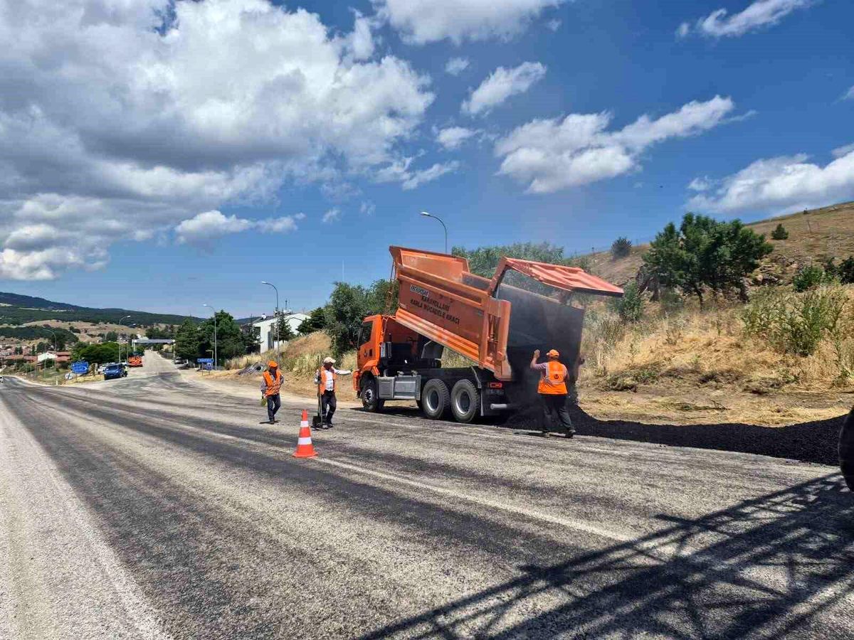 Bilecik'in Bozüyük ilçesine bağlı Dodurga beldesindeki yenilenen jandarma yol kontrol noktası.