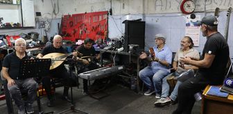 Motor ustalarının kurduğu 'Grup Sanayi' tamirhaneyi konser salonuna dönüştürüyor