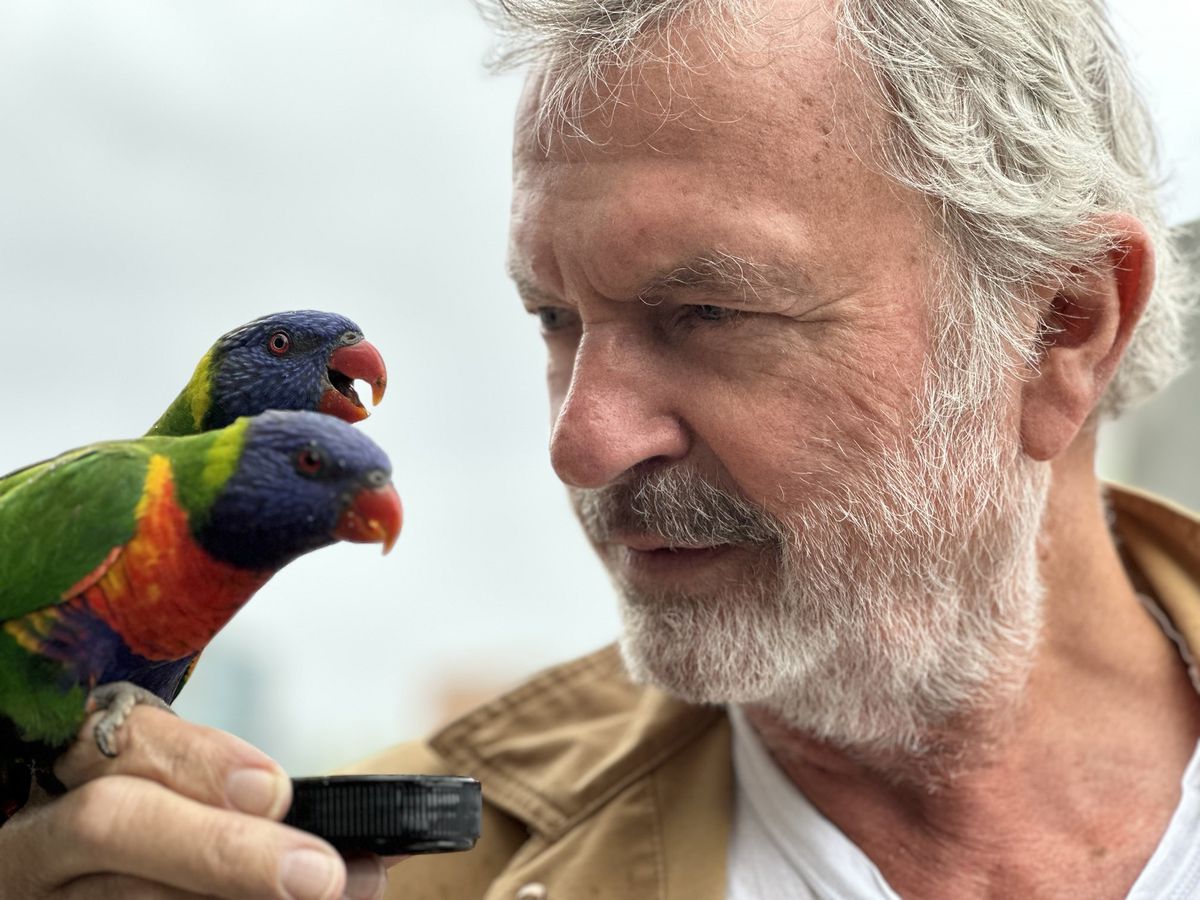 Ünlü aktör Sam Neill'in fotoğrafı.