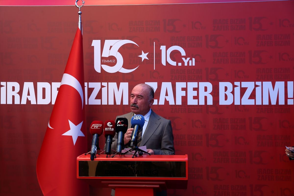 Çorum'da 15 Temmuz Anma Çadırı Açıldı