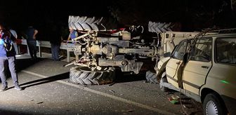 Kastamonu'da traktör ile otomobilin çarpıştığı kazada 1 kişi öldü, 1 kişi yaralandı