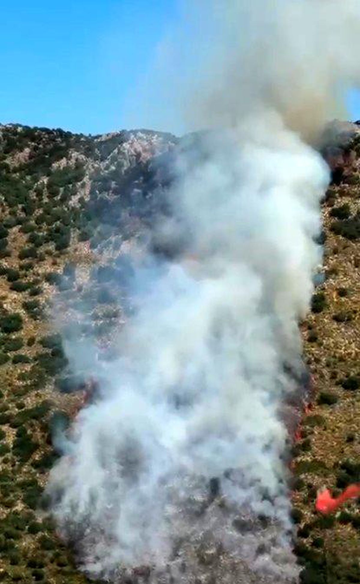 Antalya Demre'de orman yangını söndürme çalışmaları