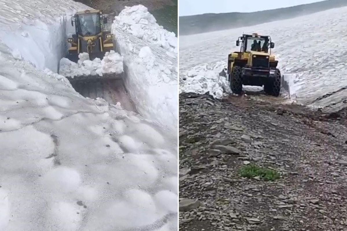 Türkiye kavrulurken Kars'ta 3 metre kar şaşkınlığı