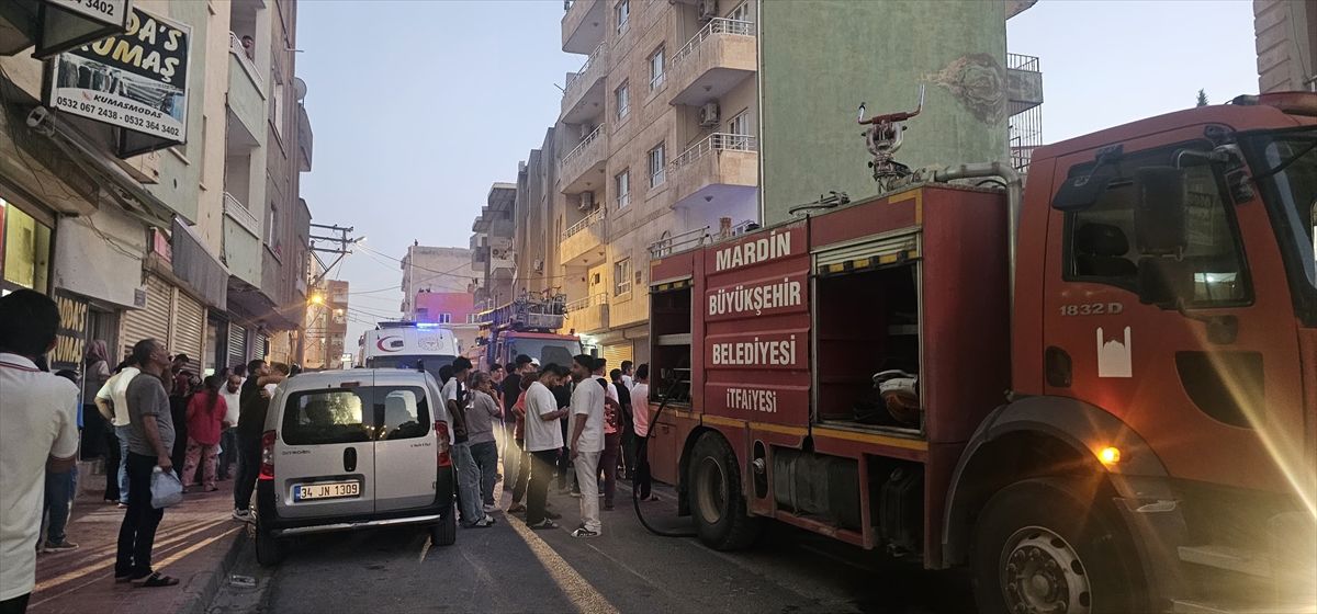 Mardin'de apartman dairesinde çıkan yangın söndürüldü