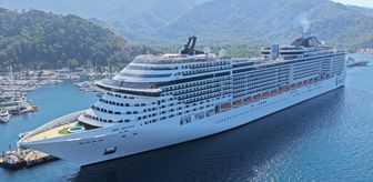 'MSC Divina' kruvaziyeri Marmaris'e 4 bin 111 turist getirdi