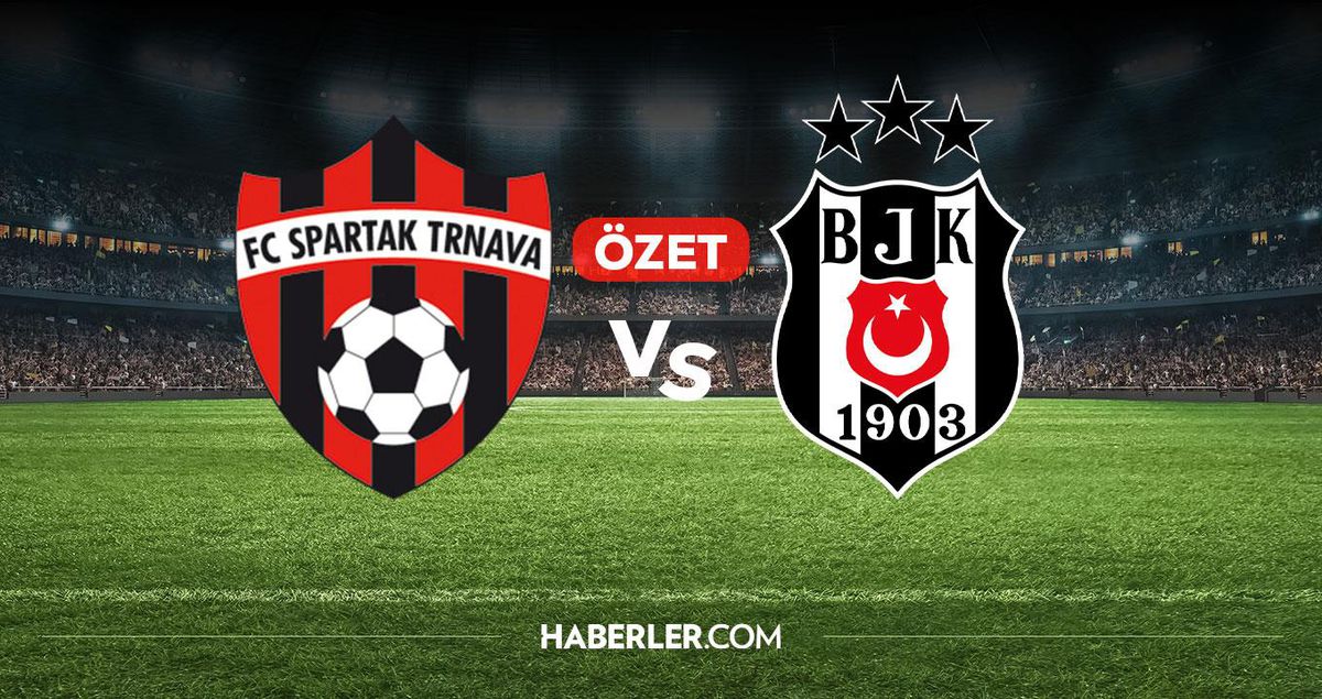 Spartak Trnava Beşiktaş maçı oynanırken genel plan.