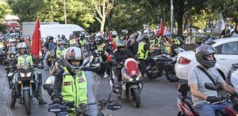 Motosikletli konvoyla 15 Temmuz anması