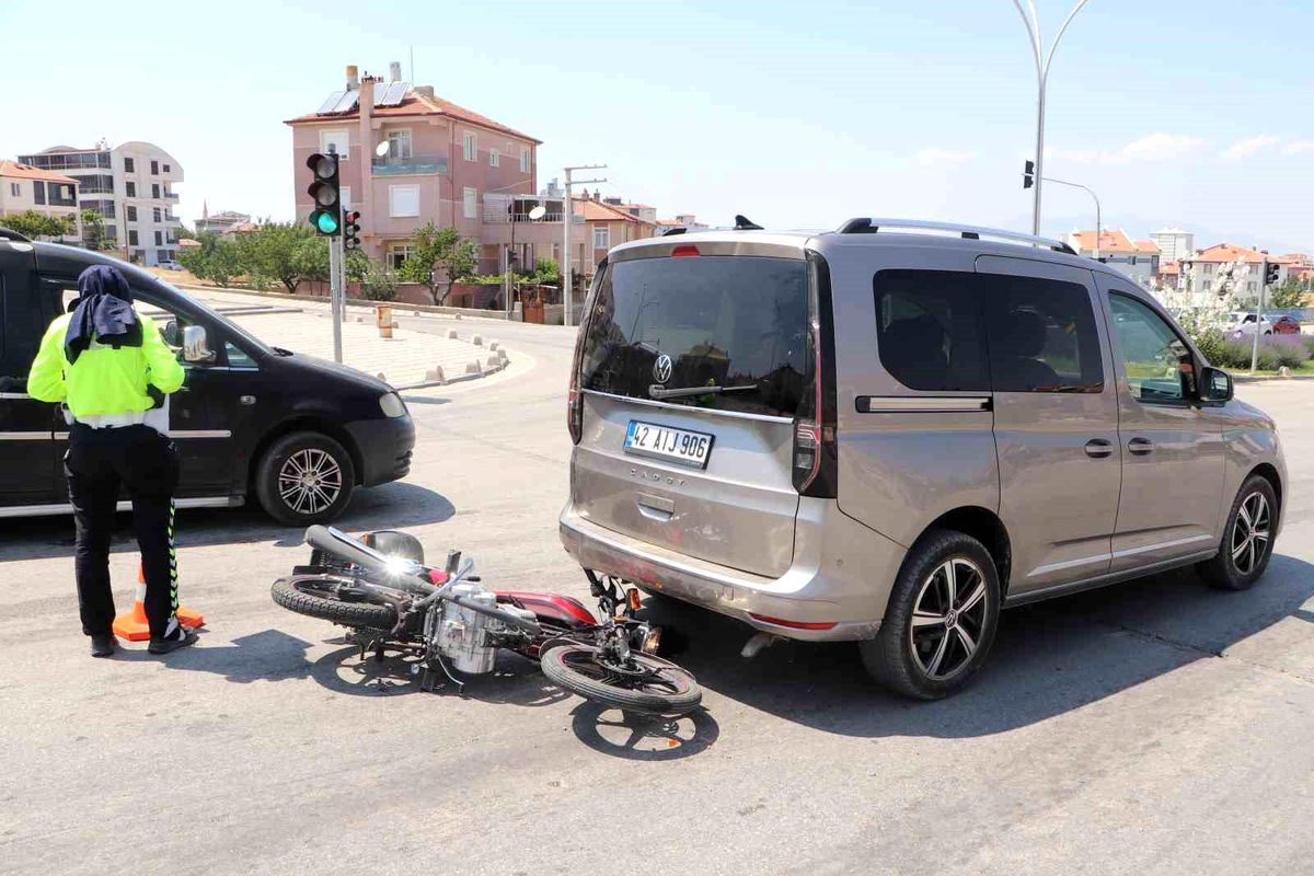 Karaman'da motosiklet kazası: 1 yaralı