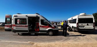 Sinop'ta karavan ile motosiklet çarpıştı, 1 kişi yaralandı