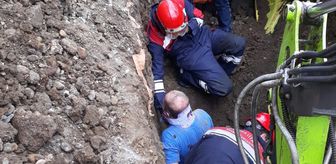 Trabzon'da göçük altında kalan işçi kurtarıldı