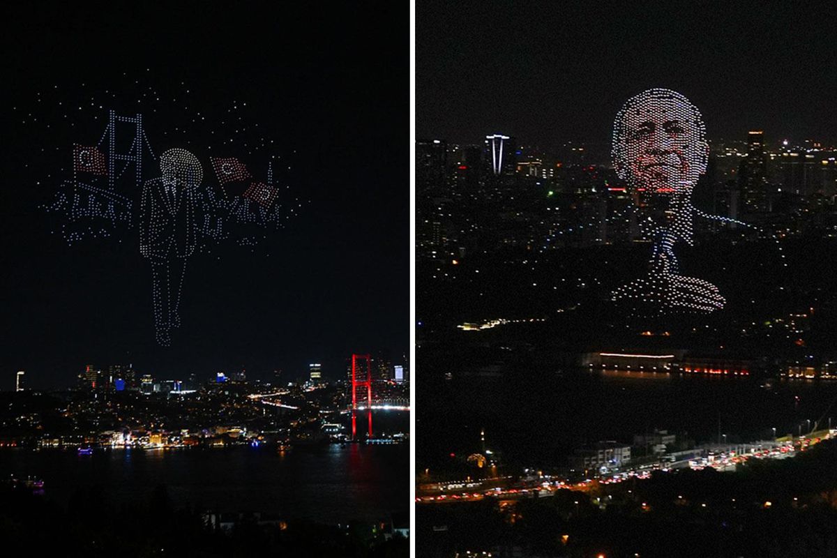 15 Temmuz'un 10. yılında 1500 dronlu ışık gösterisi