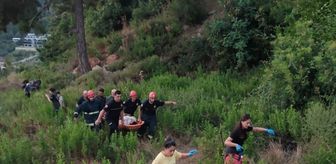 Alanya'da uçuruma yuvarlanan ATV sürücüsü yaralandı