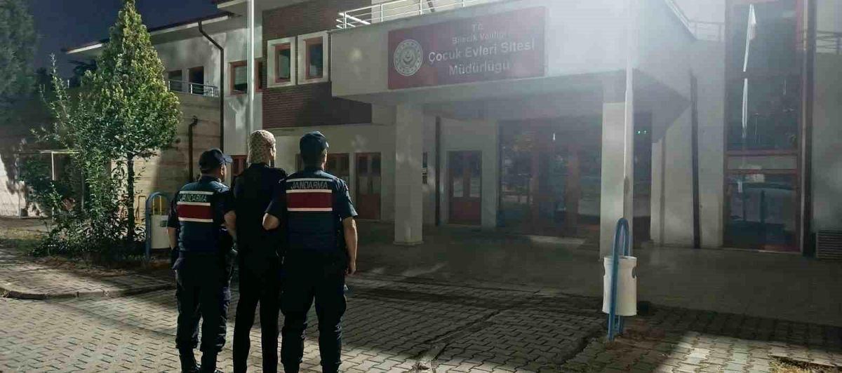 Bilecik'te jandarma ekiplerinin durdurduğu Suriyeli şahıslar ve araç.