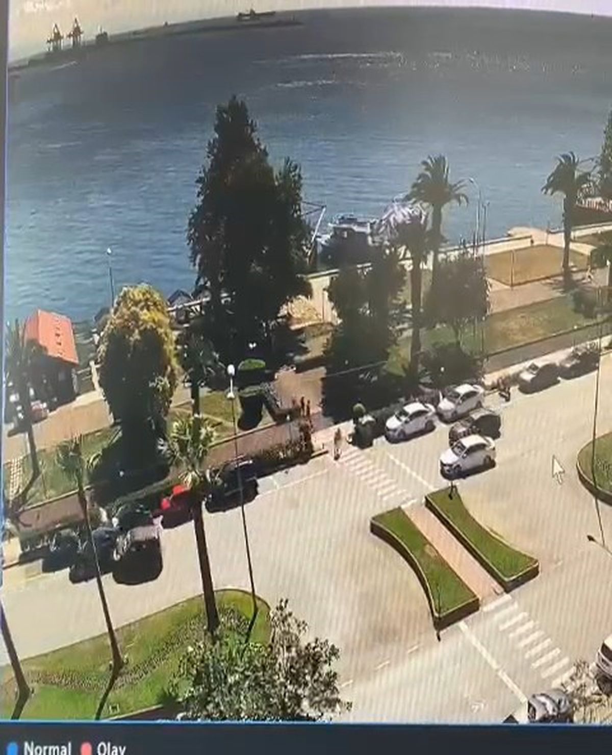 Zonguldak Ereğli'de meydana gelen trafik kazasının güvenlik kamerası görüntüsü