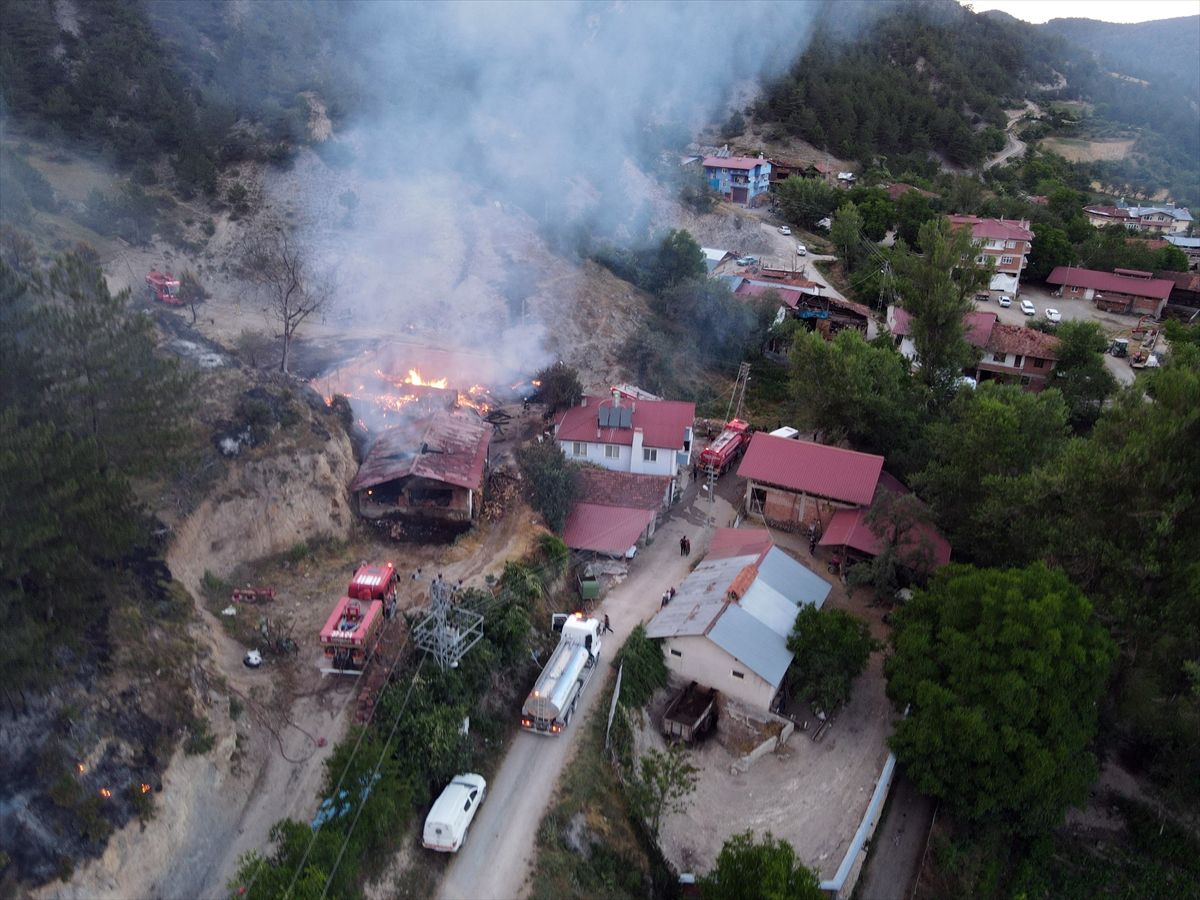 Kastamonu'da bir evde çıkan yangın ormanlık alana sıçradı
