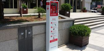 Ani kalp durmalarına karşı üretilen cihaz Mersin'de meydanlara yerleştirildi